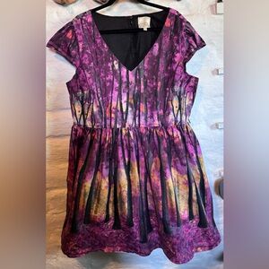 Modcloth Purple Forest Dress 3x